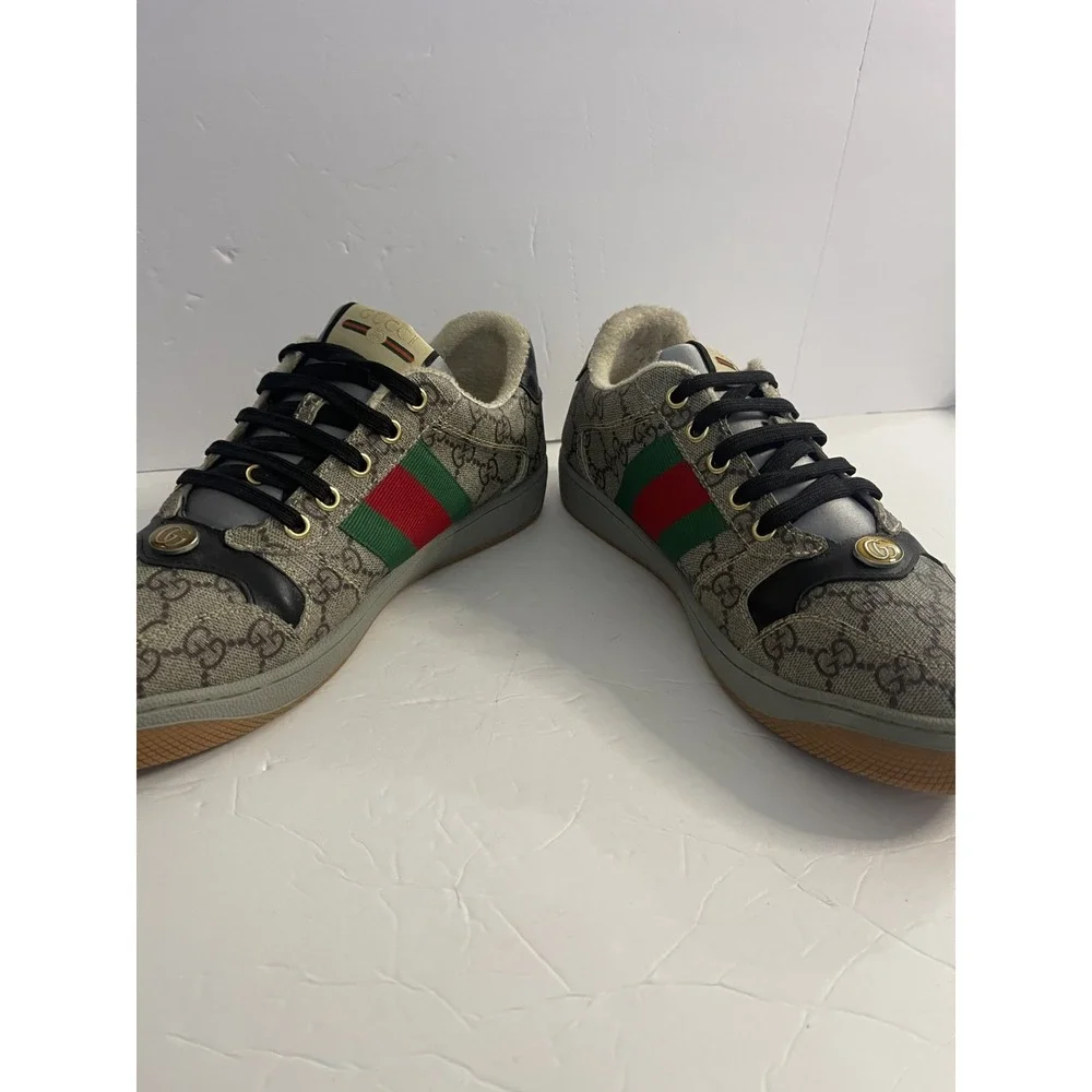 Gucci Screener GG Canvas Low-Top Sneakers Size 10